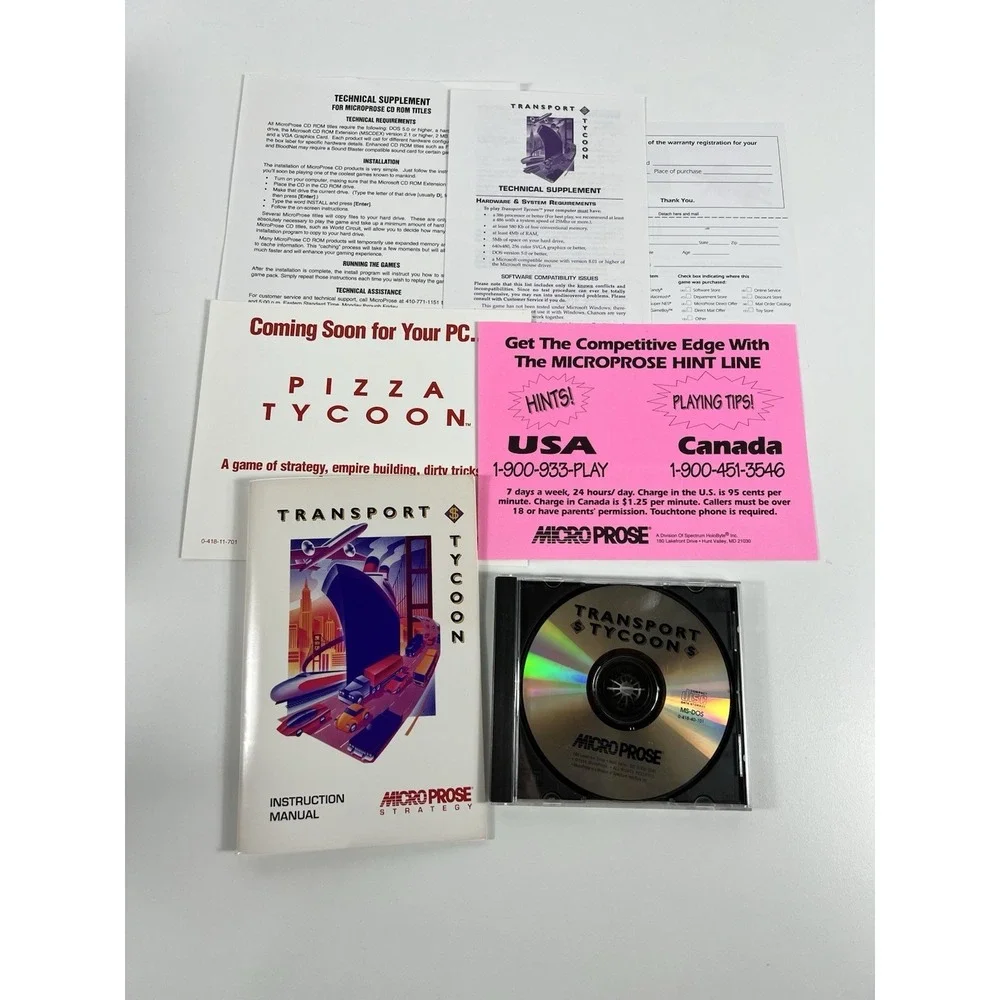Transport Tycoon Big Box PC CDROM Microprose 1994